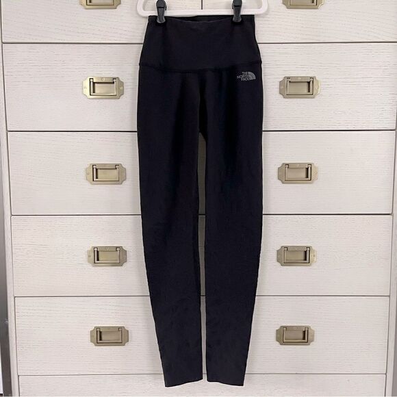 North Face Women’s Winter Warm FULL Length Jacquard Black Pant Flashdry Size XS - Picture 5 of 11